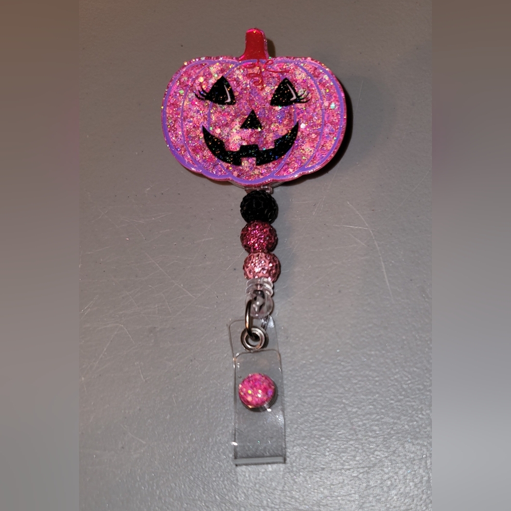 Pumpkin badge reel